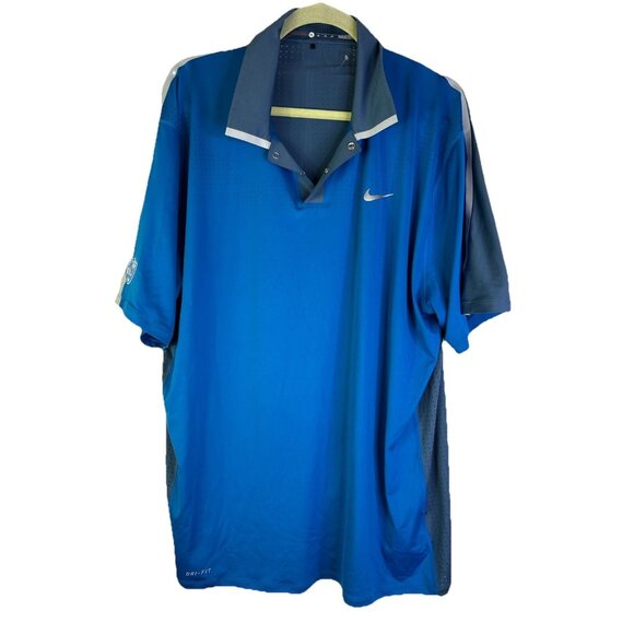 Nike Dri Fit Tiger Woods Collection Color Block Contrast Polo Shirt - Picture 1 of 10
